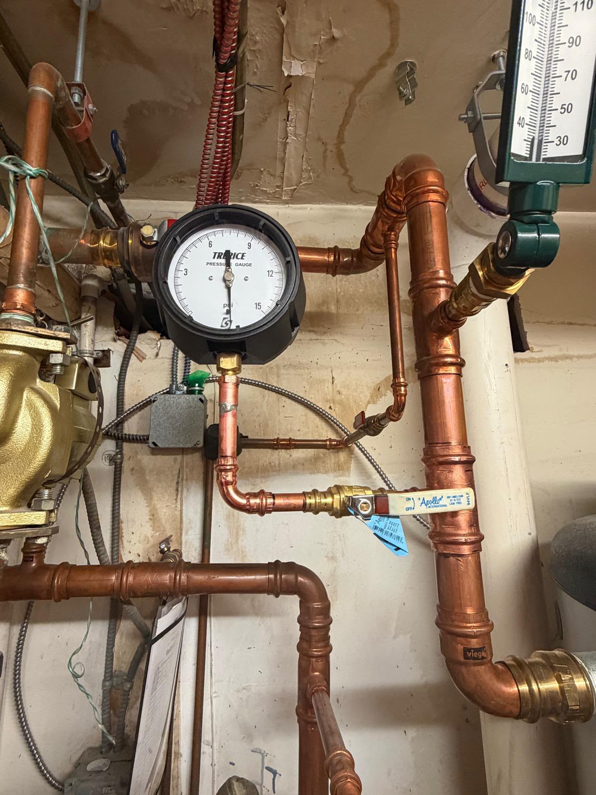 Boiler room piping